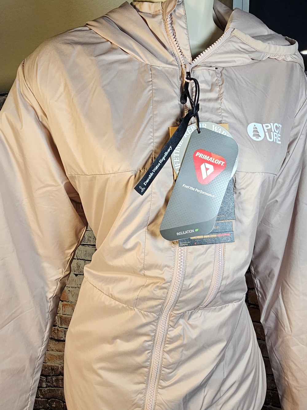 NWT Picture Organic PrimaLoft Hooded Jacket Large DWR Lightweight Outdoor Coat